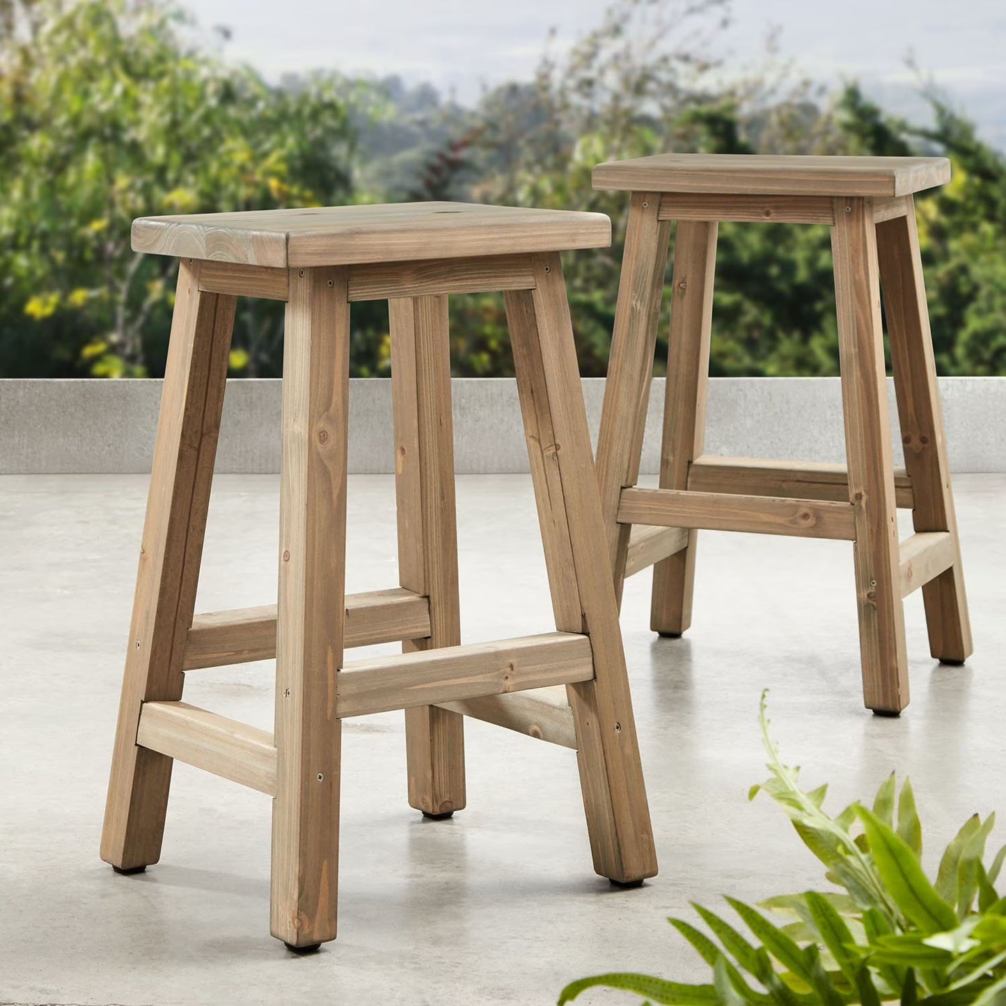 Charleston Bar-Height Premium Cedar Stools, Set of 2