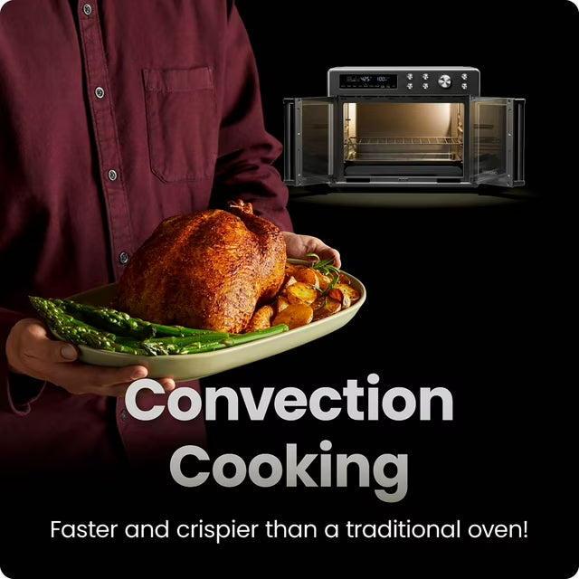 10-in-1 Stainless Steel French Door Toaster Oven Air Fryer