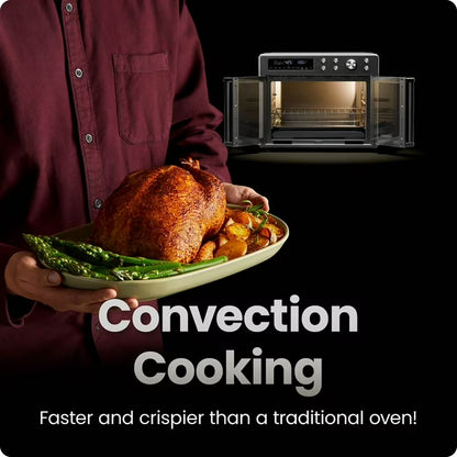 10-in-1 Stainless Steel French Door Toaster Oven Air Fryer