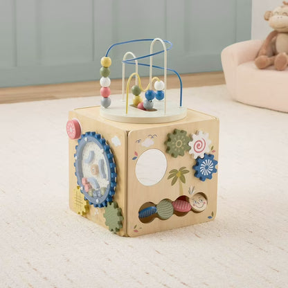 Large Wooden Activity Cube