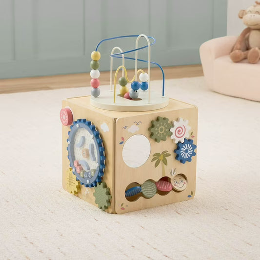 Large Wooden Activity Cube