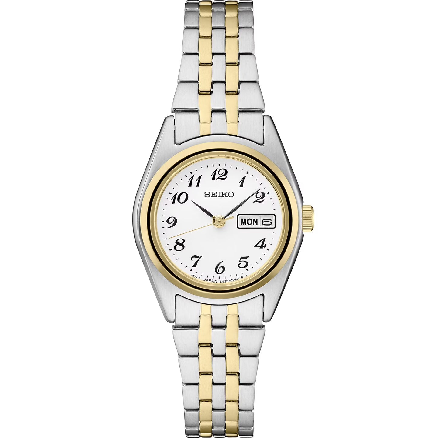 Quartz Movement, Day/Date, Two tone case and bracelet