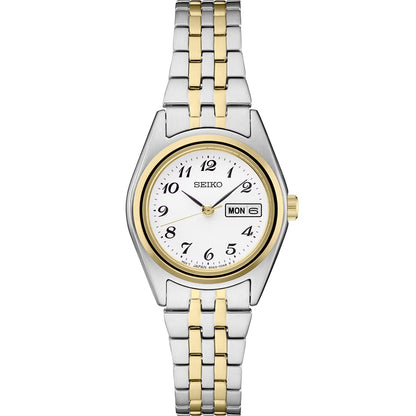 Quartz Movement, Day/Date, Two tone case and bracelet