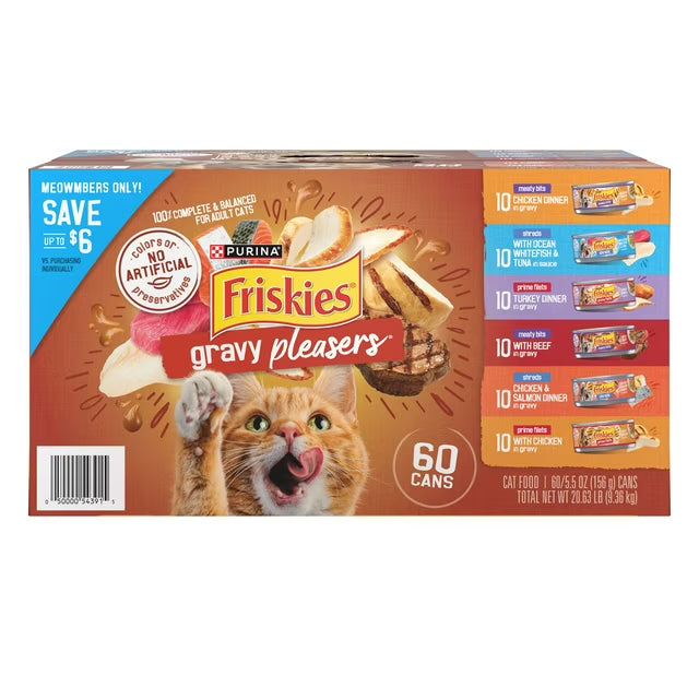 Friskies Gravy Pleasers Variety Pack, Adult Wet Cat Food