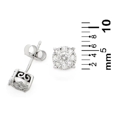 0.50 CT. T.W. Unity Diamond Stud Earring in 14K Gold