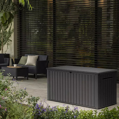 Keter 170 Gal. Resin Deck Box Large Indoor/Outdoor Storage