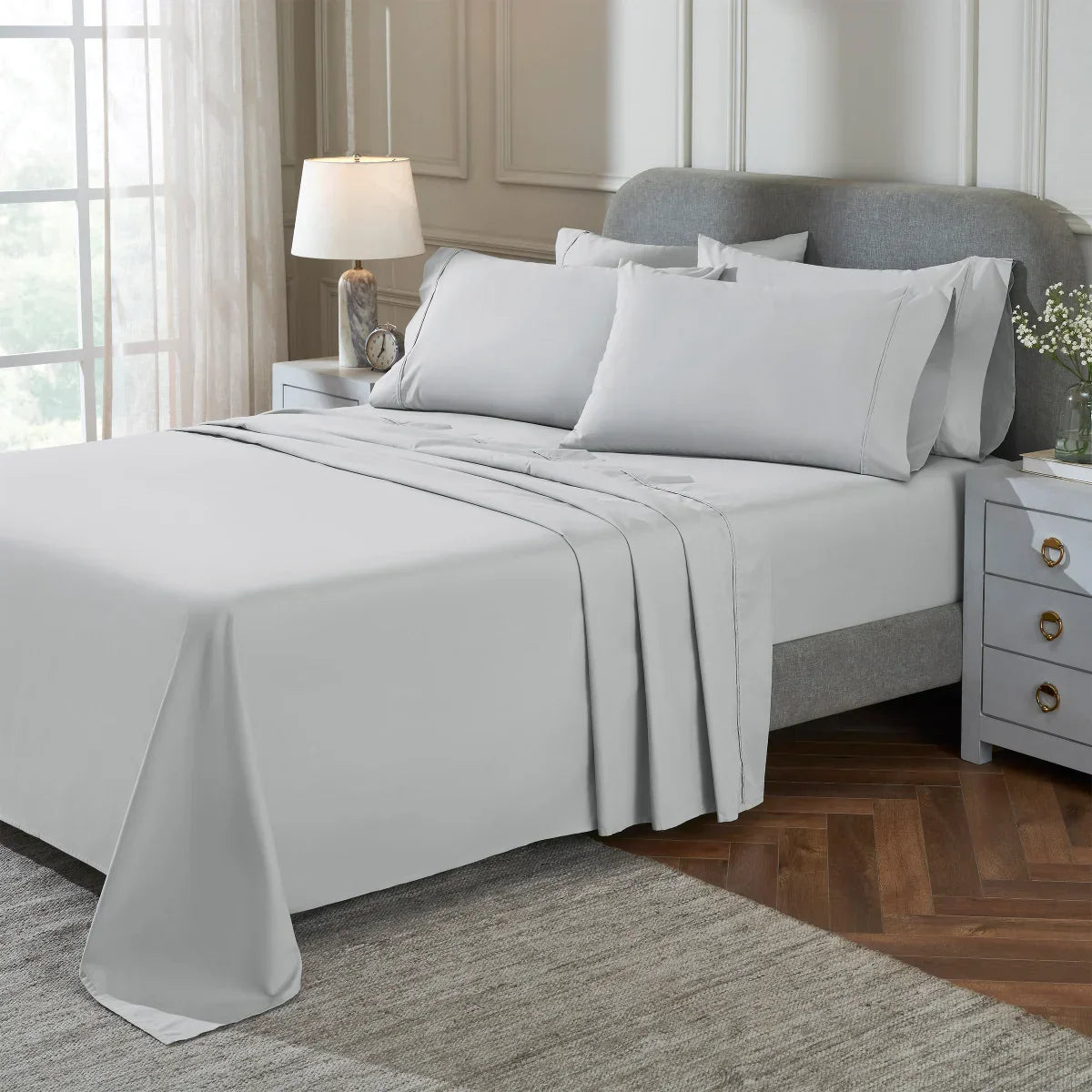 Therapedic 300 Thread Count 6-piece Peached Percale Sheet Set