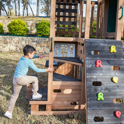 KidKraft Panorama Tower Outdoor Playhouse with Slide