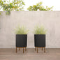 21.5” Capri Planter with Wood Stand by Veradek, 2-pack