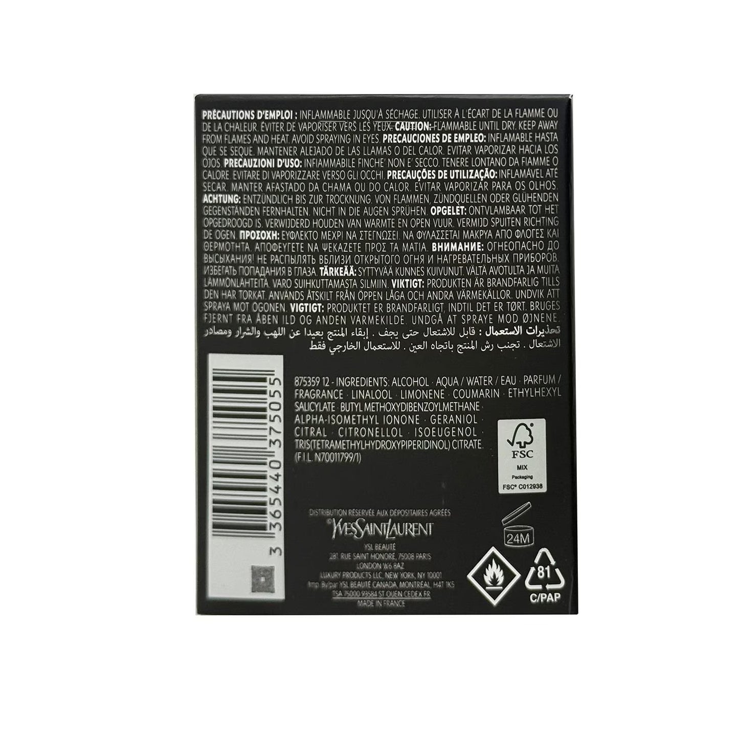 La Nuit De L'Homme 2.0oz Eau De Toilette Spray