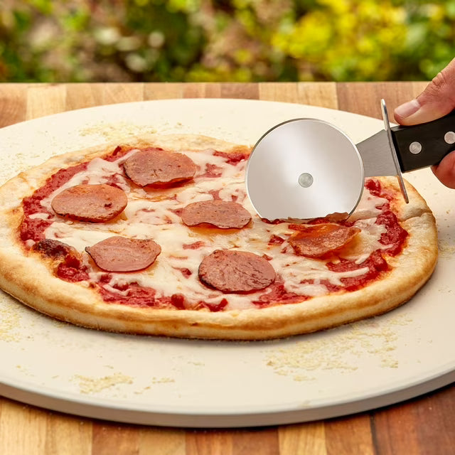 Grill Stone Pizza Kit With Peel & Cutter