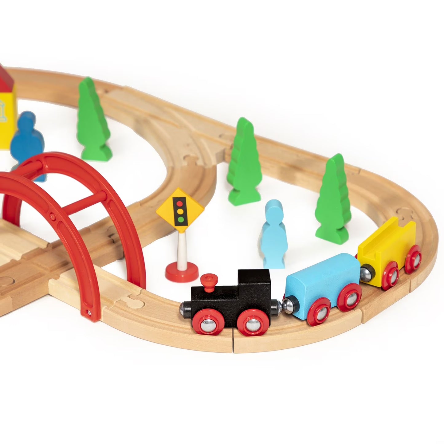 40 Piece Wooden Train Set