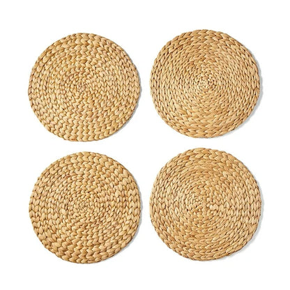 4-Pack Natural Water Hyacinth Handwoven Placemats