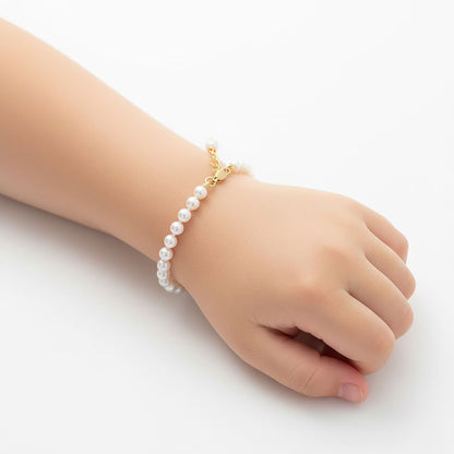 4-4.5mm Cultured Freshwater Pearl Bracelet in 14K Gold
