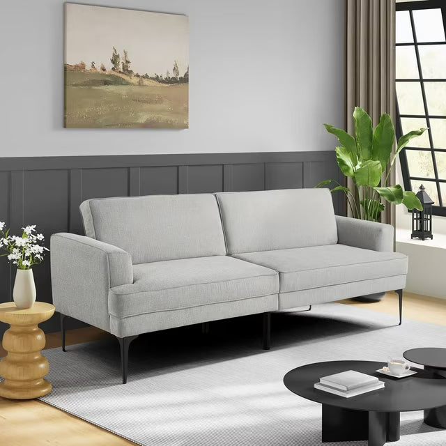 Preston Convertible Polyester Fabric Sofa