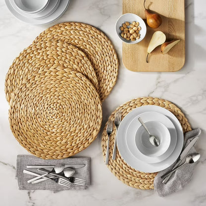 4-Pack Natural Water Hyacinth Handwoven Placemats