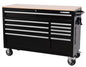 52 in. W x 20 in. D Standard Duty Black Mobile Workbench Cabinet