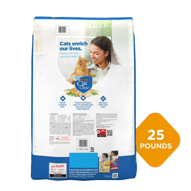 Chicken Flavored, Dry Cat Food, 25 lbs.