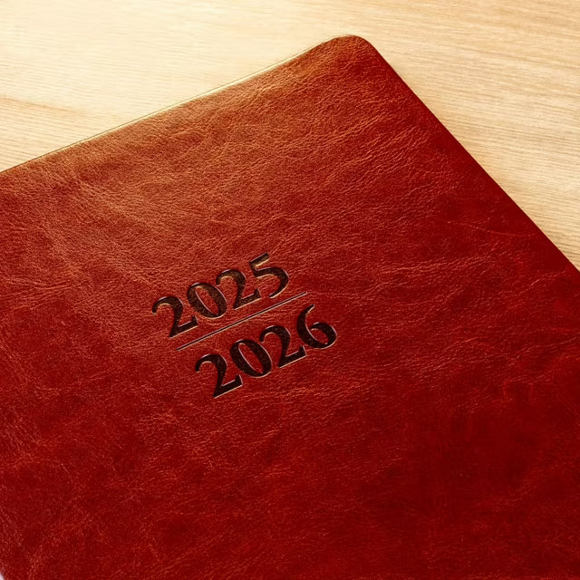 Large Brown 18-Month 2026 Planner, Spiral Bound