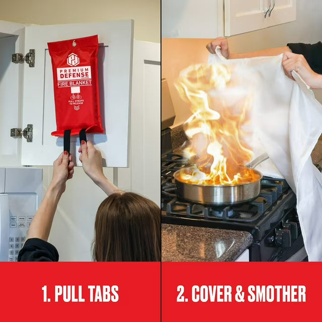 Emergency Fiberglass Fire Blanket, 2 pk.
