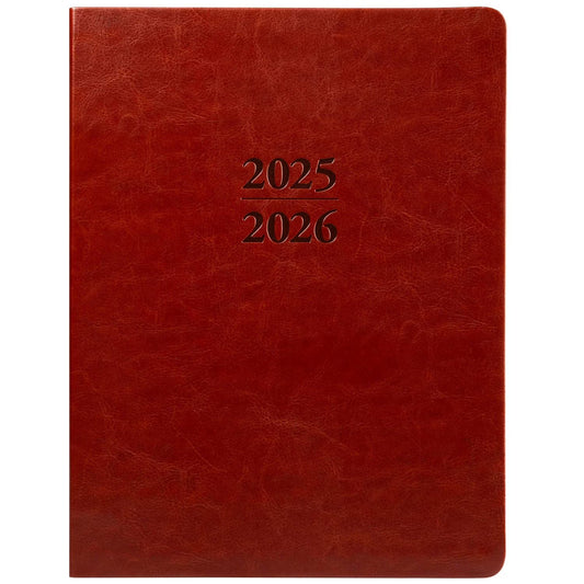 Large Brown 18-Month 2026 Planner, Spiral Bound