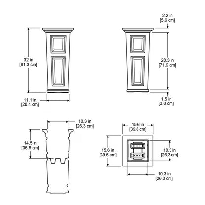 Mayne Cranbrook 32" Tall Planter