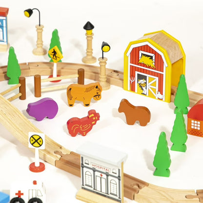 Wooden Train Set, 100 pc.