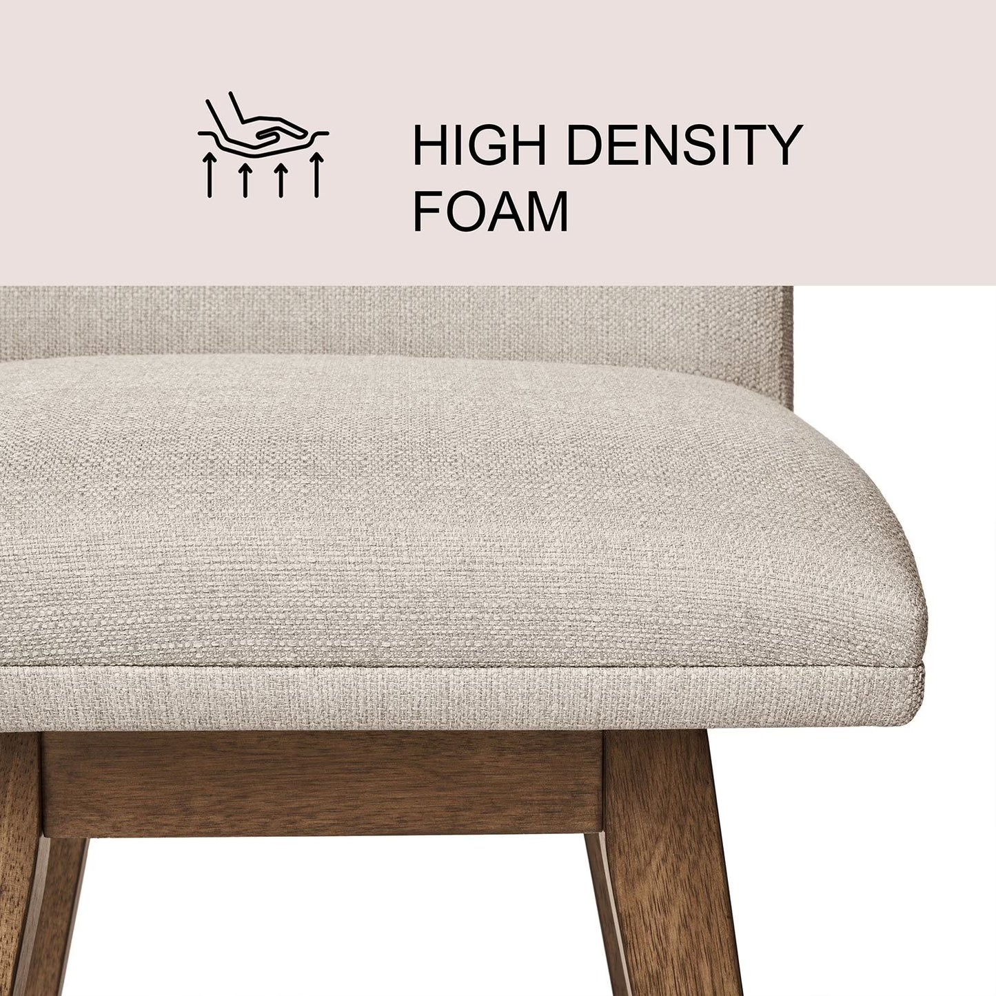 Hastings Fabric Swivel Counter Stool, Brown