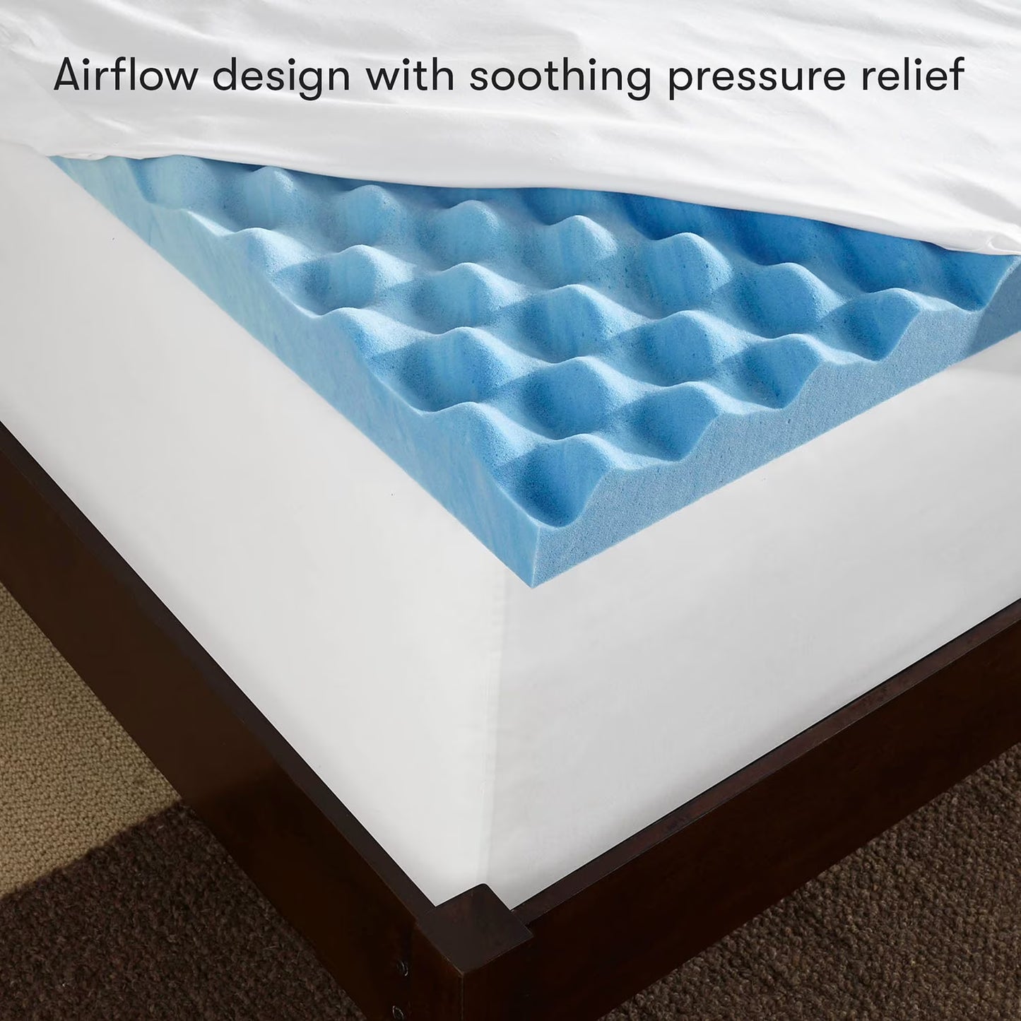 3-Inch Gel Memory Foam Airflow Mattress Topper