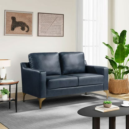 Fleming Faux Leather Loveseat