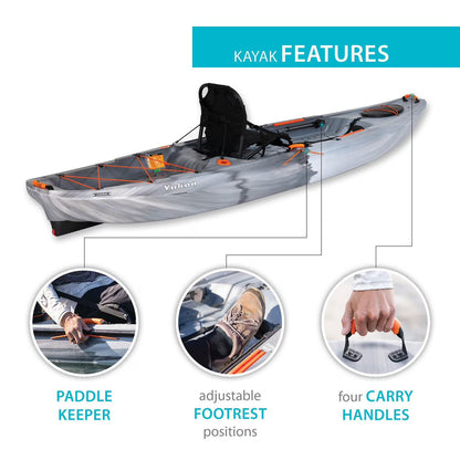 Yukon Sit-On-Top Fishing Kayak, Paddle Included