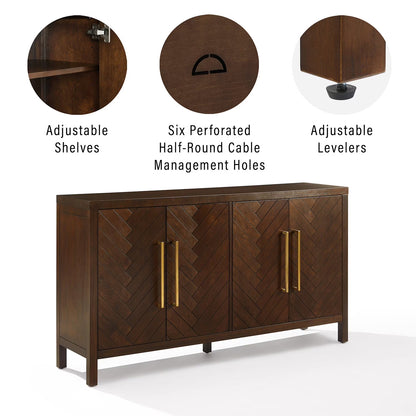 Darcy Sideboard Buffet, Dark Brown