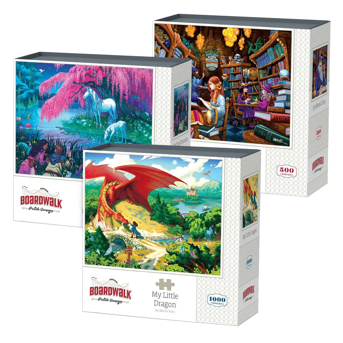 Boardwalk Assorted Jigsaw Puzzles, 3-pack