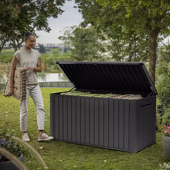 Keter 170 Gal. Resin Deck Box Large Indoor/Outdoor Storage
