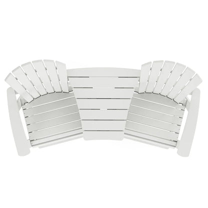 Polywood Portside 3-piece Shellback Counter Chair Set with Connecting Table
