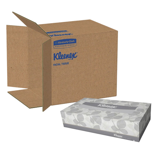 Kleenex 2-Ply White Facial Tissues, Convenience Case, 12 Boxes