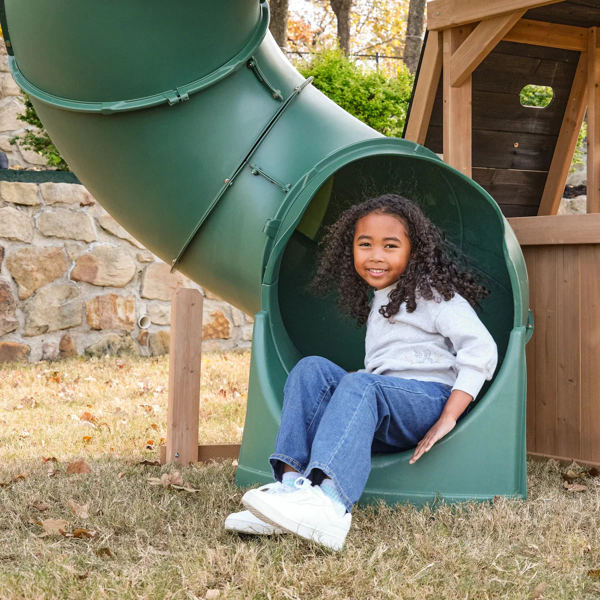 KidKraft Panorama Tower Outdoor Playhouse with Slide