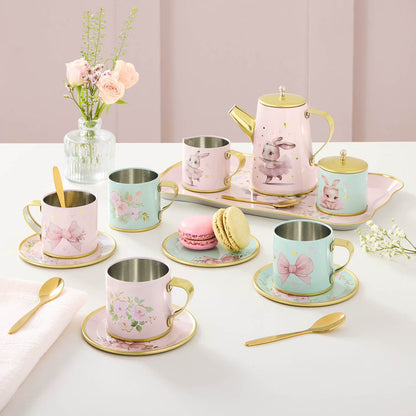 Tin Tea Set, 18 pc