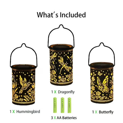 Forest Trio Solar Lanterns, 3-Pack