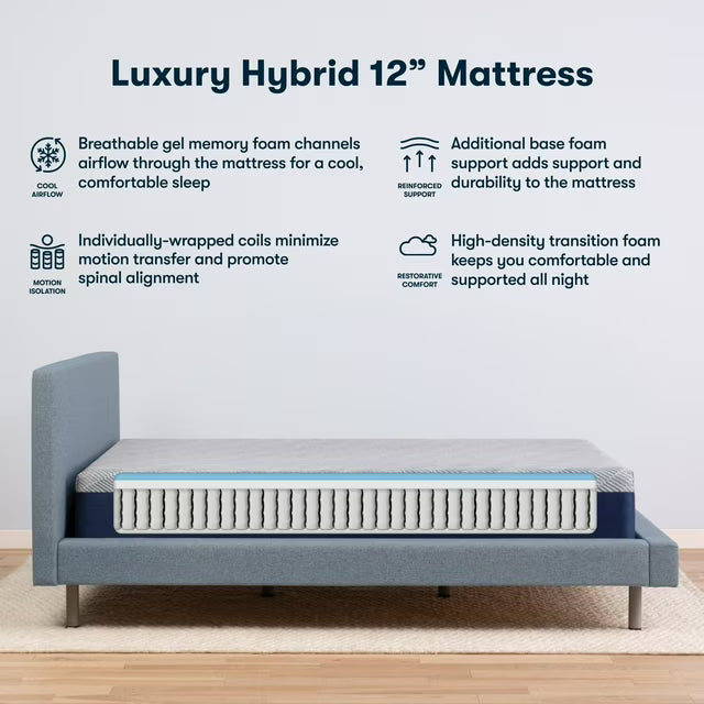 12" Medium Hybrid Mattress