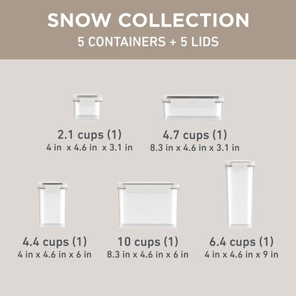 10-Piece Pantry Airtight Dry Food Storage Containers