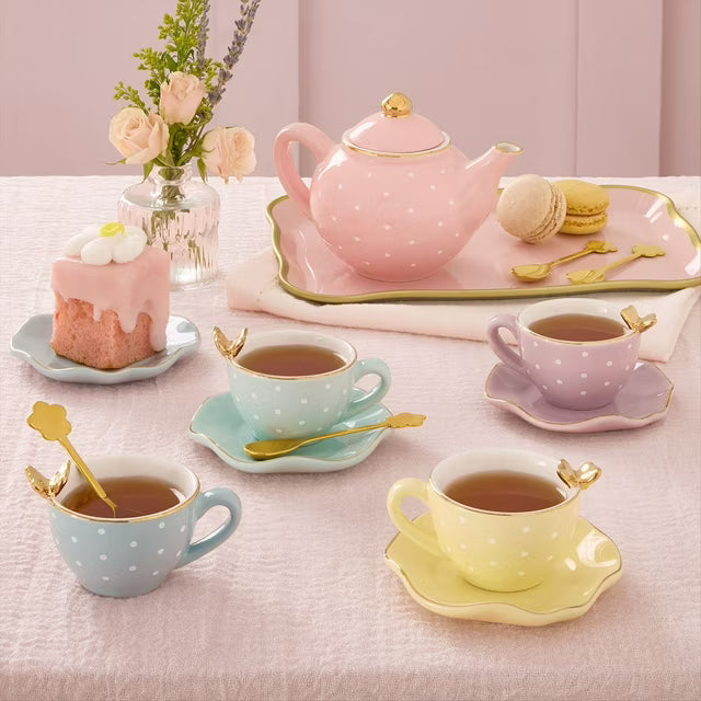Butterfly Porcelain Tea Set, 15 pc.