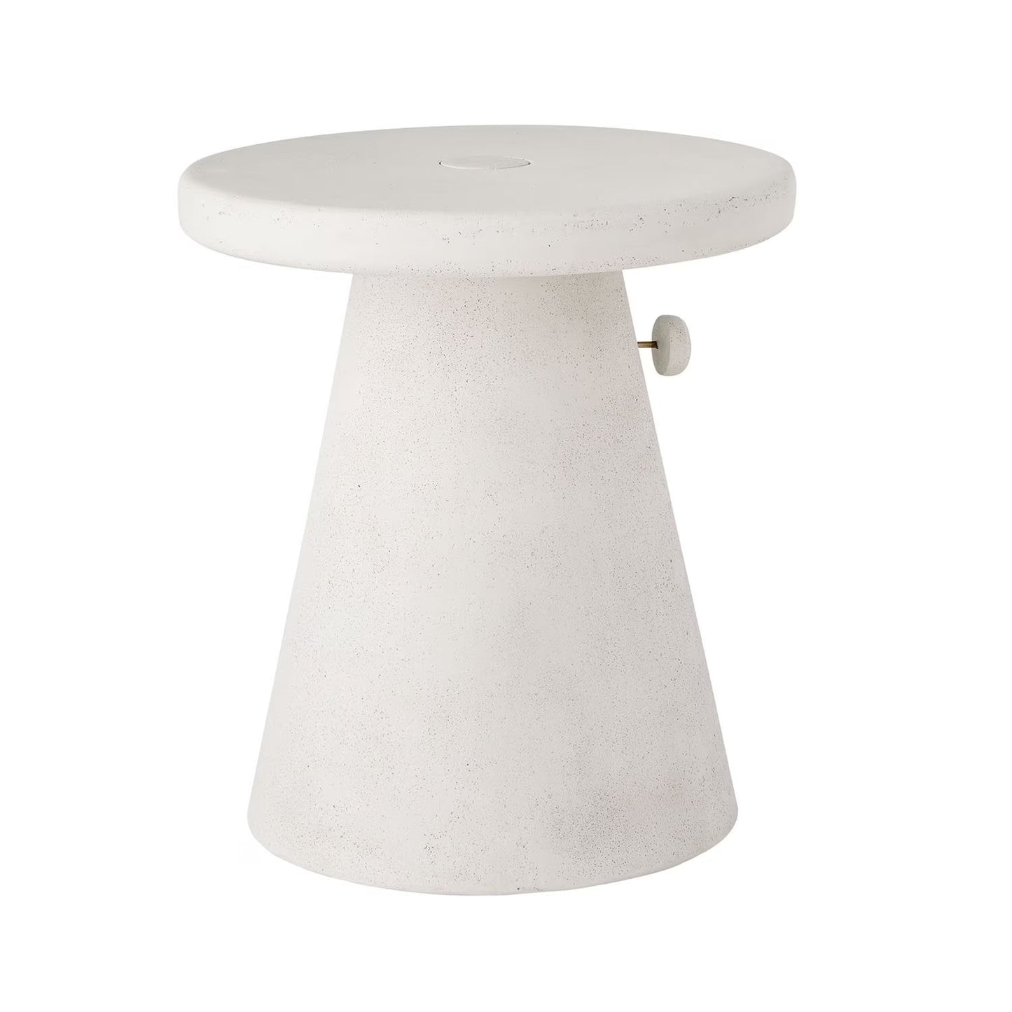 24" Medium White Umbrella Table