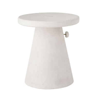 24" Medium White Umbrella Table