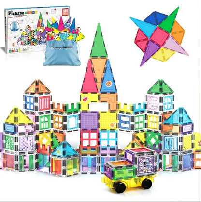 PicassoTiles Magnetic Tile Set, 240pc.