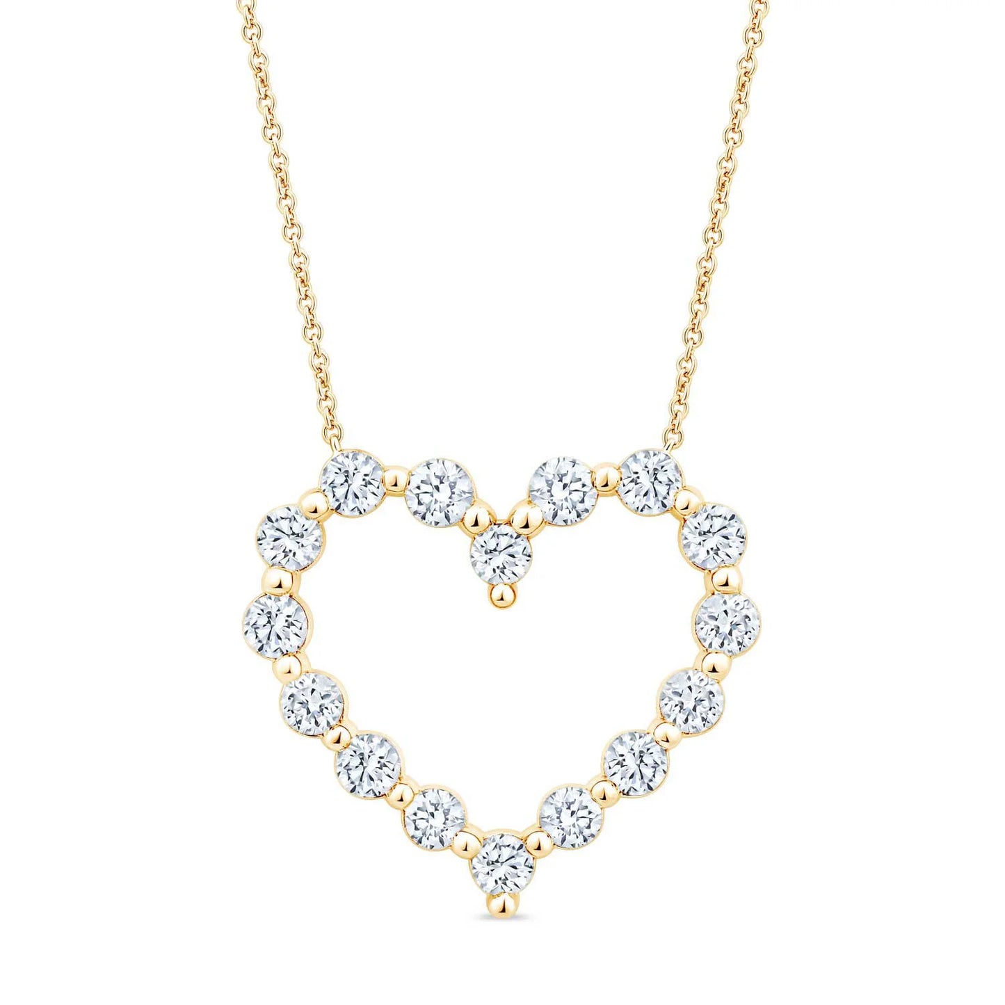 Lab Created Diamond Heart Pendant Necklace