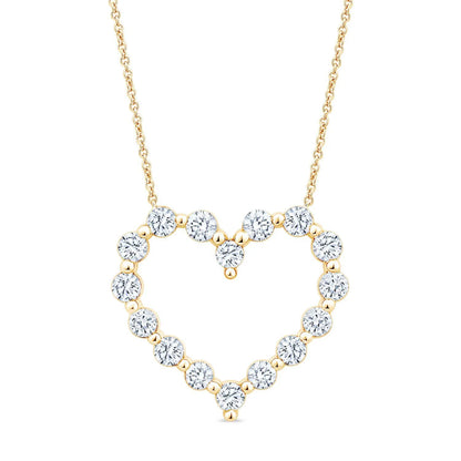 Lab Created Diamond Heart Pendant Necklace