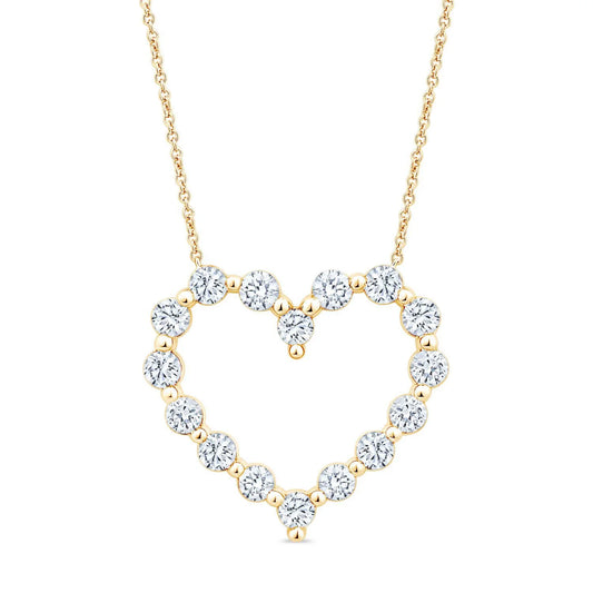 Lab Created Diamond Heart Pendant Necklace