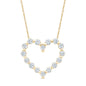 Lab Created Diamond Heart Pendant Necklace