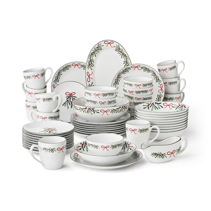 53-Piece Porcelain Holiday Entertainer Set